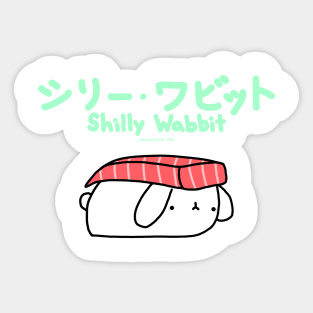 [Shilly Wabbit] Baby Lop Bunny Rabbit Dressing Up As A Tuna Nigiri Sushi Sticker